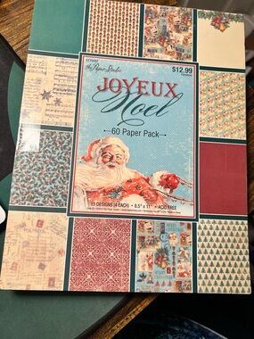 The Paper Studio Joyeux Noel 60-Piece Holiday Paper Pack - Red & Teal